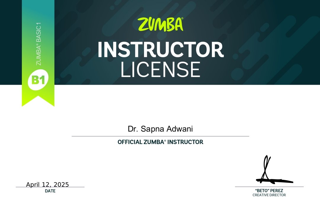 Dance Classes Certificate