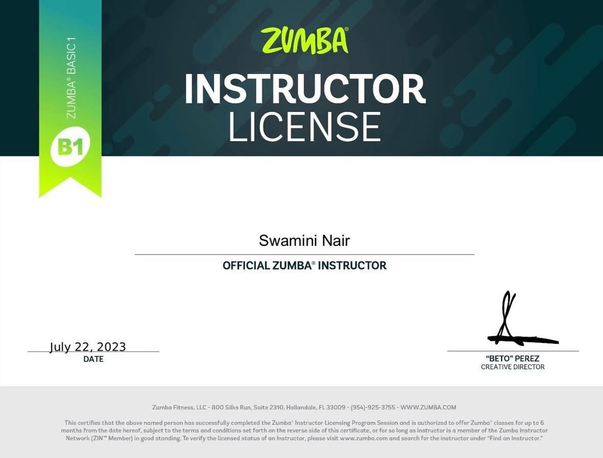 Zumba Instructor License