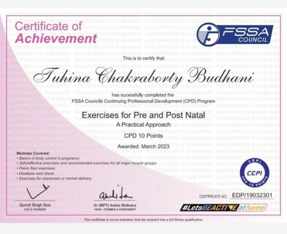 zumba dance certificate